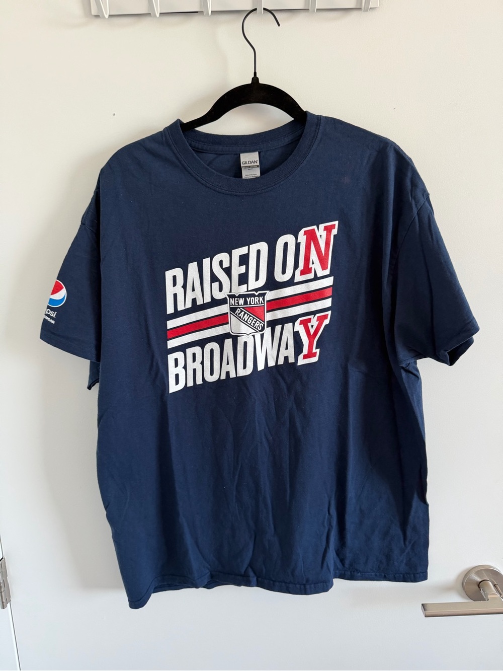 New York Rangers "Raised on Broadway" Navy Tee Playoffs Shirt